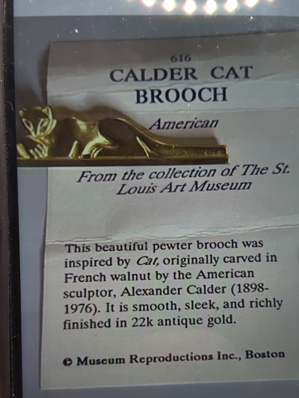 SLAM 22k Finished Cat Brooch - Picture 6 of 6